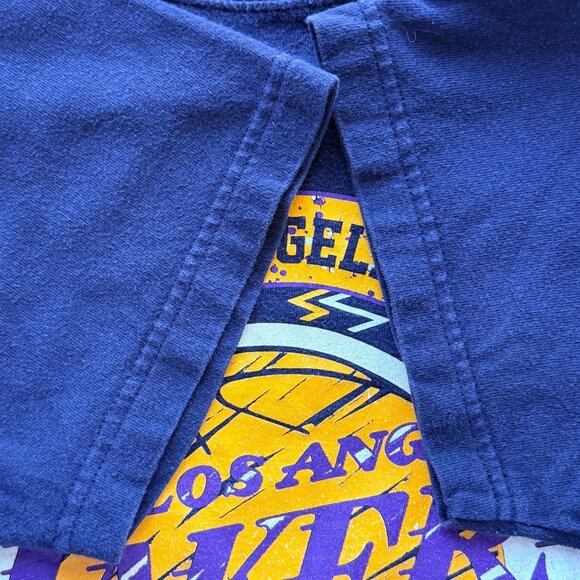 Mitchell & Ness Los Angeles Lakers Vintage-Style Large T-Shirt Black 100% Cotton - Picture 6 of 9